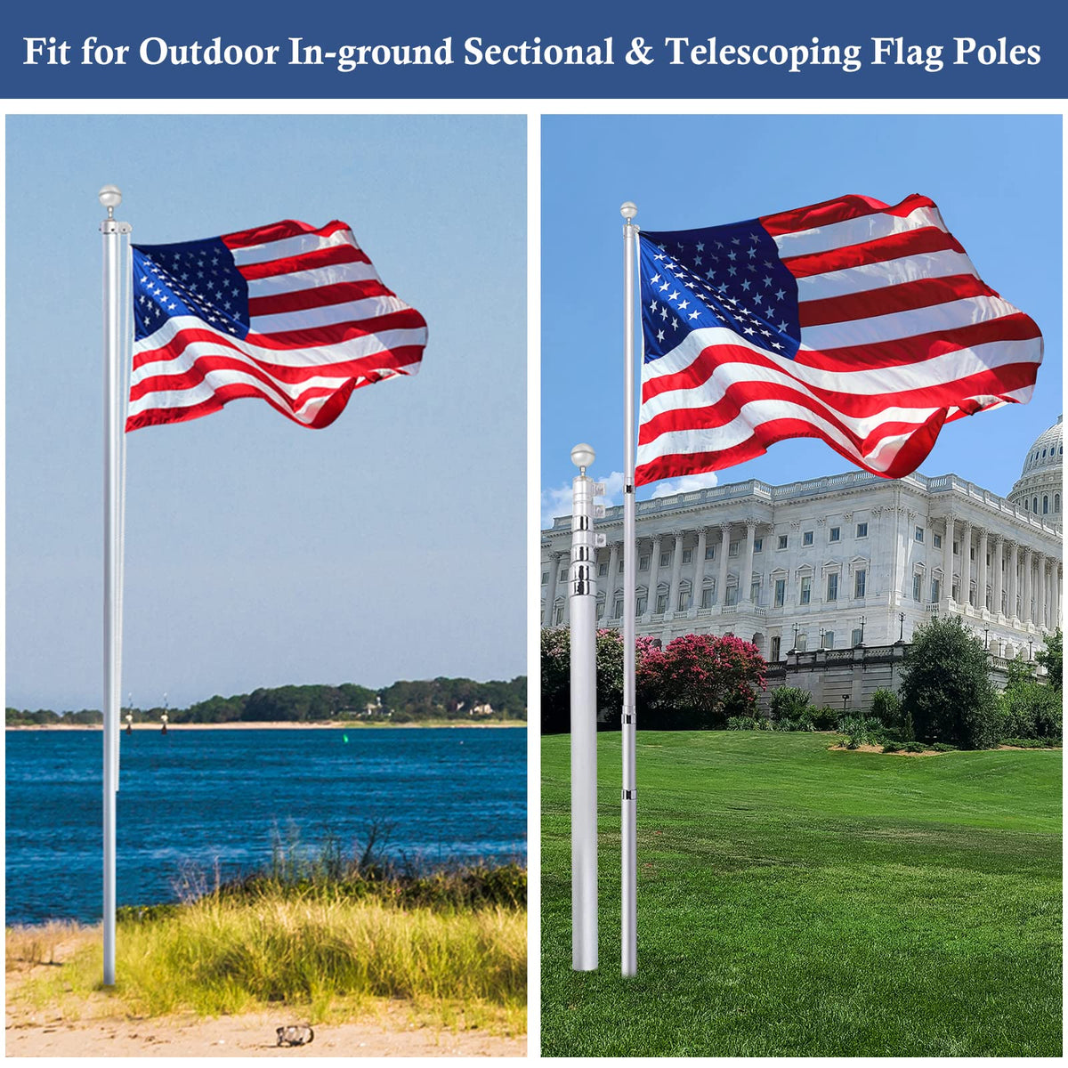 NQ diameter compatibility for 1.6-2 inch poles.