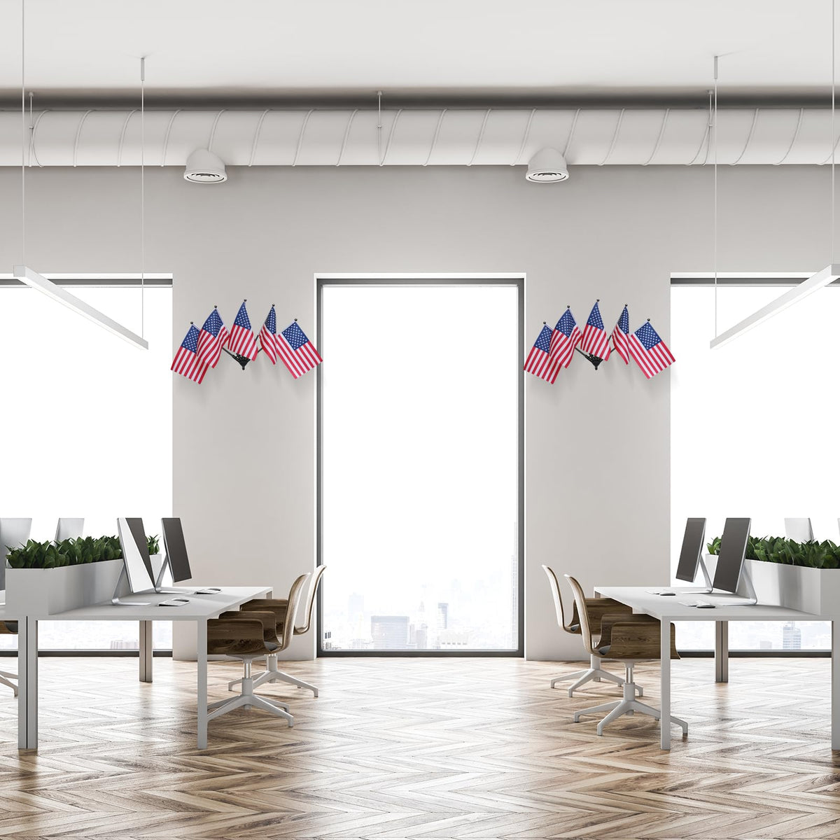 NQ five-flag arrangement delivers high visibility from any angle.