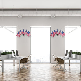 NQ five-flag arrangement delivers high visibility from any angle.