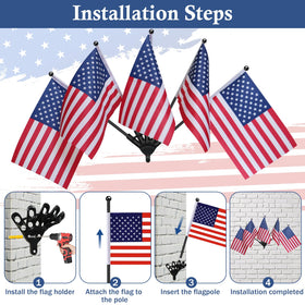 NQ five polyester flags resist fading for long-lasting color.