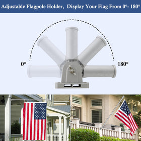 NQ adjustable tilt angles flag pole holder for 0–180 degrees