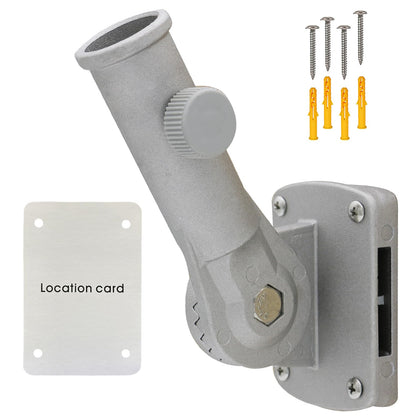 NQ flag pole holder with multi-angle display for flexible mounting
