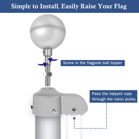 NQ flag pole truck fits 1.6 to 2 inch diameter poles.