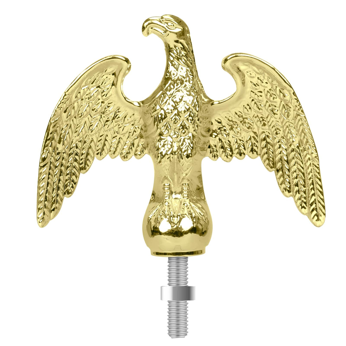NQ gold flag pole eagle topper adds classic prestige to outdoor flagpoles.