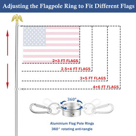 NQ flag pole kit fits porch, garden, truck, and boat setups
