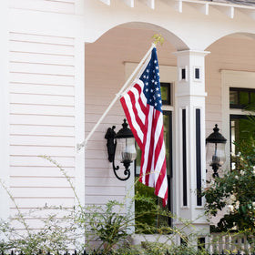 NQ stainless steel flag pole 1-inch diameter ensures sturdy, rust-resistant setup.