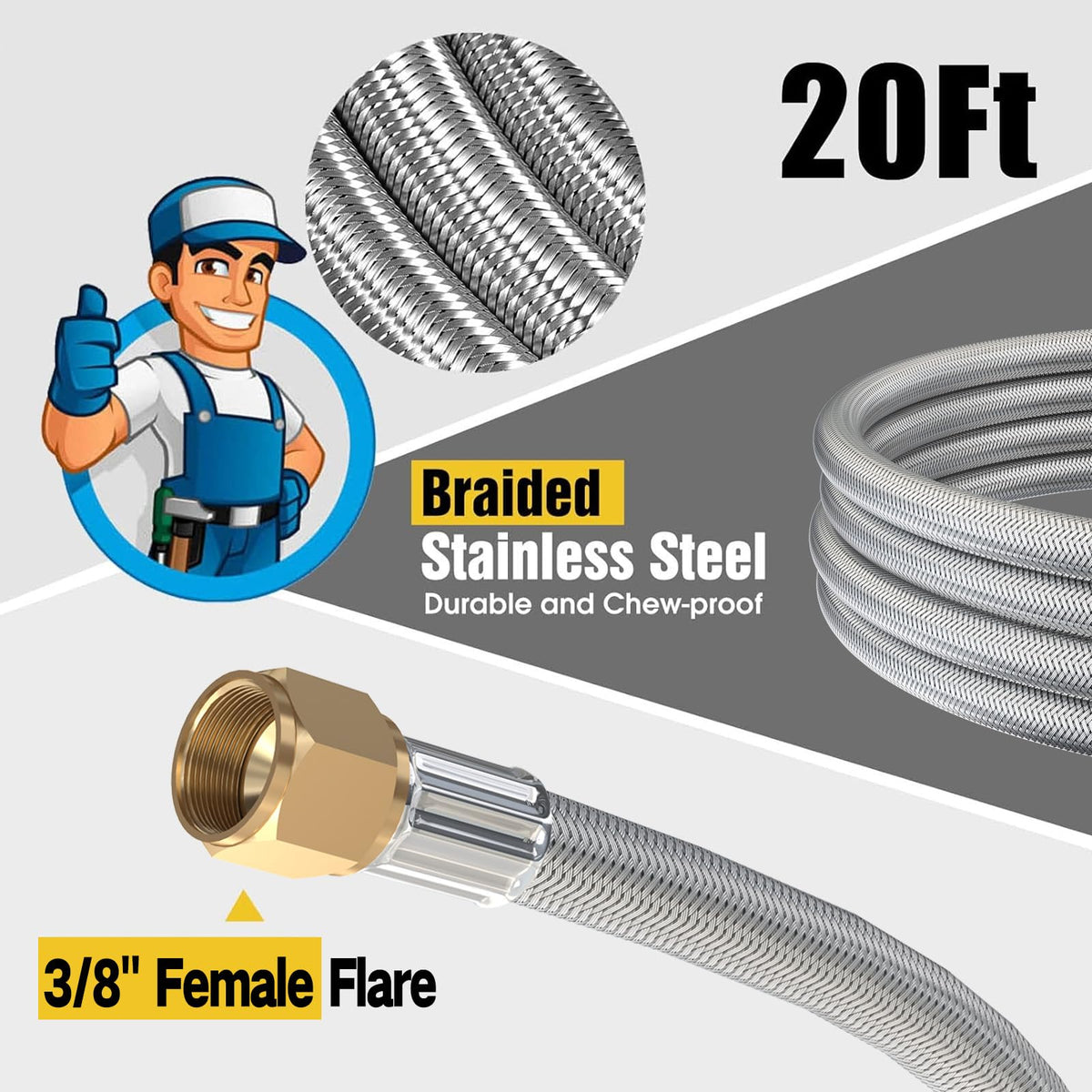 NQN 3/8 NPT male-to-male adapter for secure gas hookups
