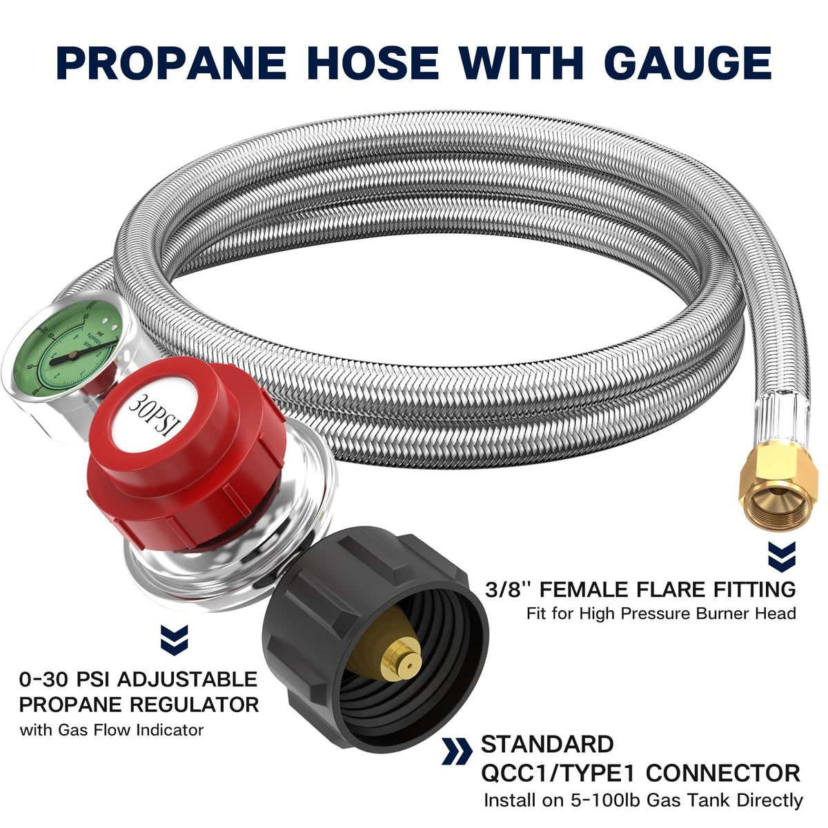 NQN 3/8 flare to 1/8 MNPT orifice connection enables versatile fuel line fit