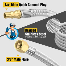 NQN brass 1/4 quick-disconnect fitting enables safe, quick hookups on the go