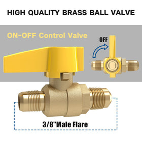 NQN brass adapters kit providing multiple connection configurations for propane appliances
