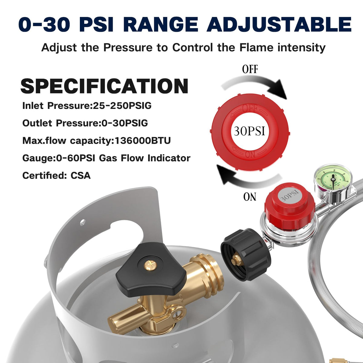 NQN outdoor cooking setup with regulator for flexible grilling and frying