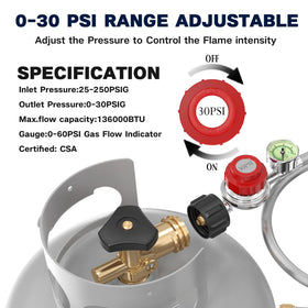NQN outdoor cooking setup with regulator for flexible grilling and frying