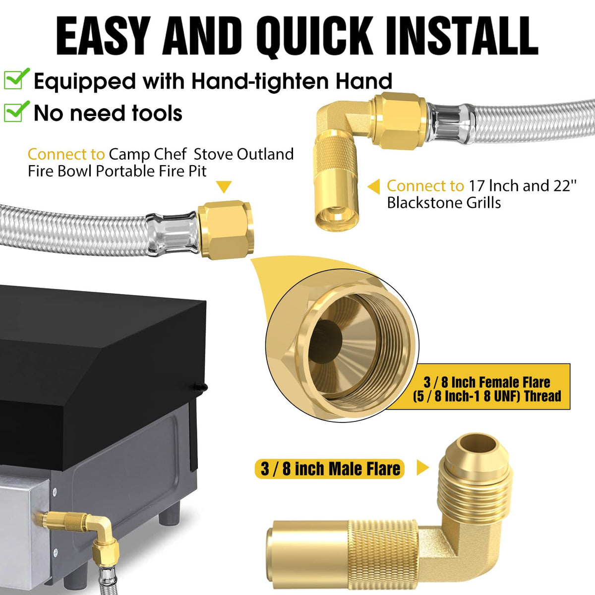 NQN safety shutoff valve ensures controlled propane flow during RV grilling