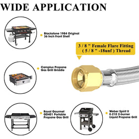 NQN weather-resistant propane hose suitable for outdoor cooking