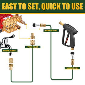 Boxed brass fittings and components protected for shipping and storage.