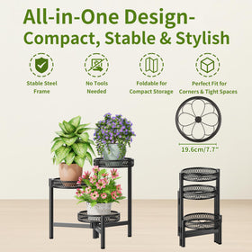 NQW wrought-iron stand with powder coating resists rust.