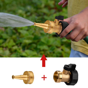 Nraxiot valve enables controlled outdoor cleaning and car washing.