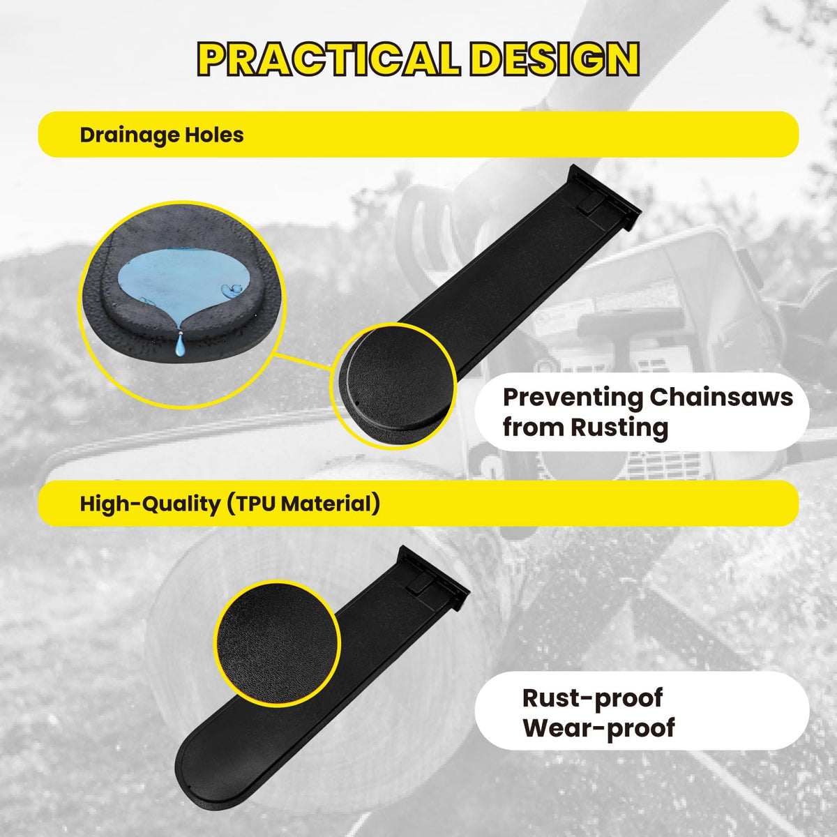Nrovonis chainsaw scabbard mounted on tractor boosts field storage efficiency.