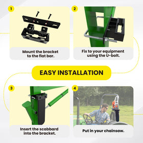 Nrovonis field storage keeps chainsaw organized between jobs.