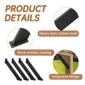 Nrspp 4x4 angle brackets connect beams without cutting, easing DIY gazebo projects.