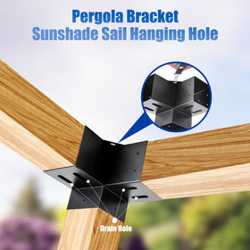 Nrspp pergola bracket easy installation with pre-drilled holes and included hardware.