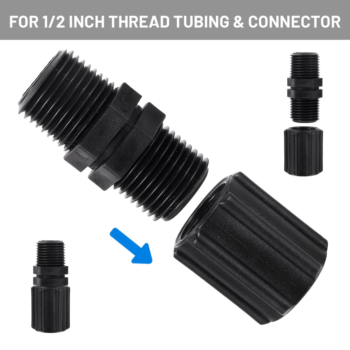NRWRTY adapter installed in outdoor sprinkler line for secure, watertight seal