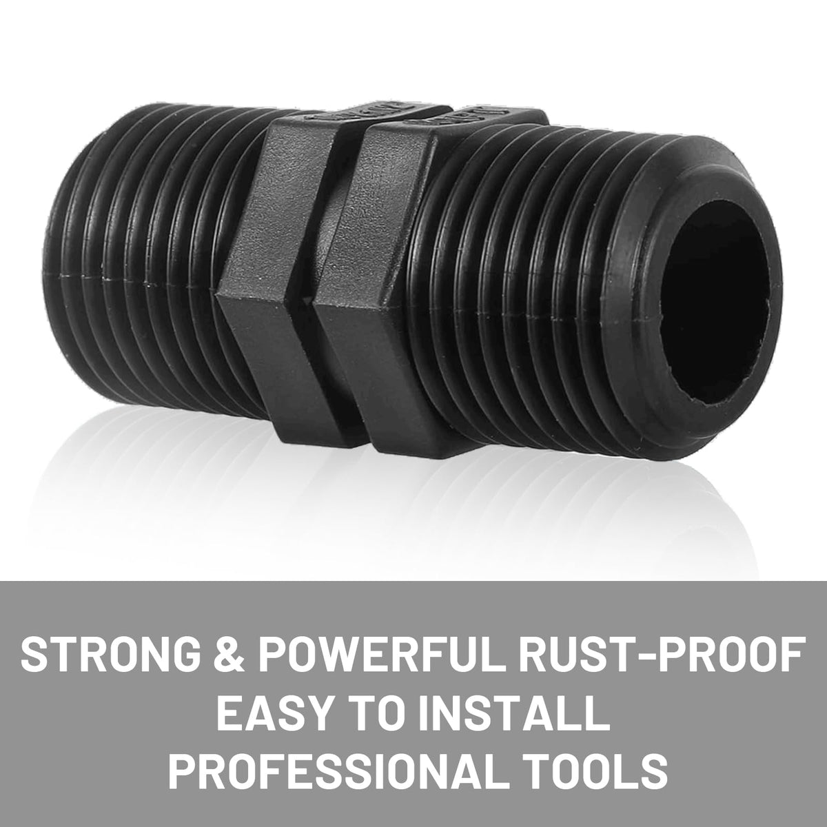 NRWRTY 1/2in MPT double male thread ensures universal compatibility