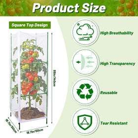 NRWRTY adjustable height 47-inch tomato trellis supports plant growth.