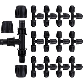 NRWRTY lock-barbed tee connector for 1/2 in tubing, secure leak-proof connections.
