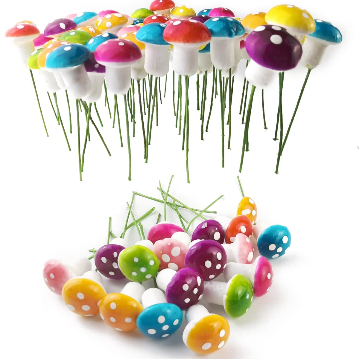 NSBELL fairy garden mushroom purple enhancing a mini landscape
