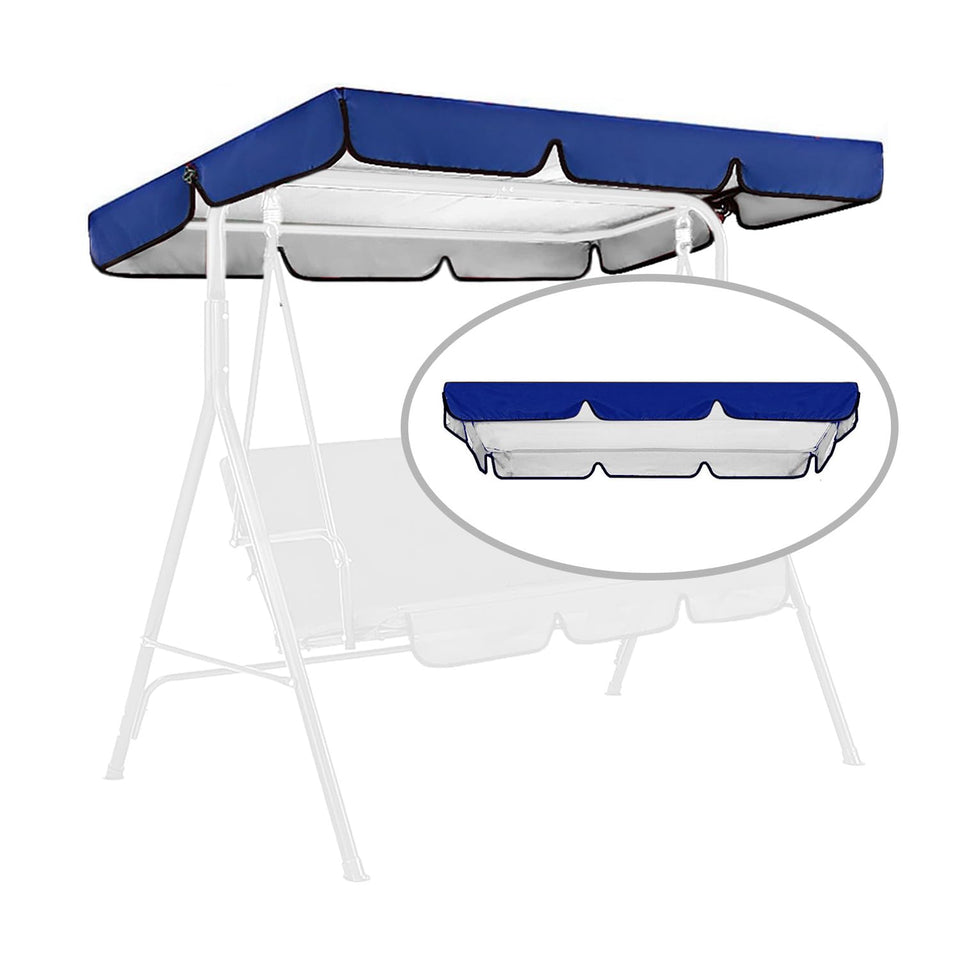 NSdawali swing canopy navy blue on 2/3 seater frame for shade