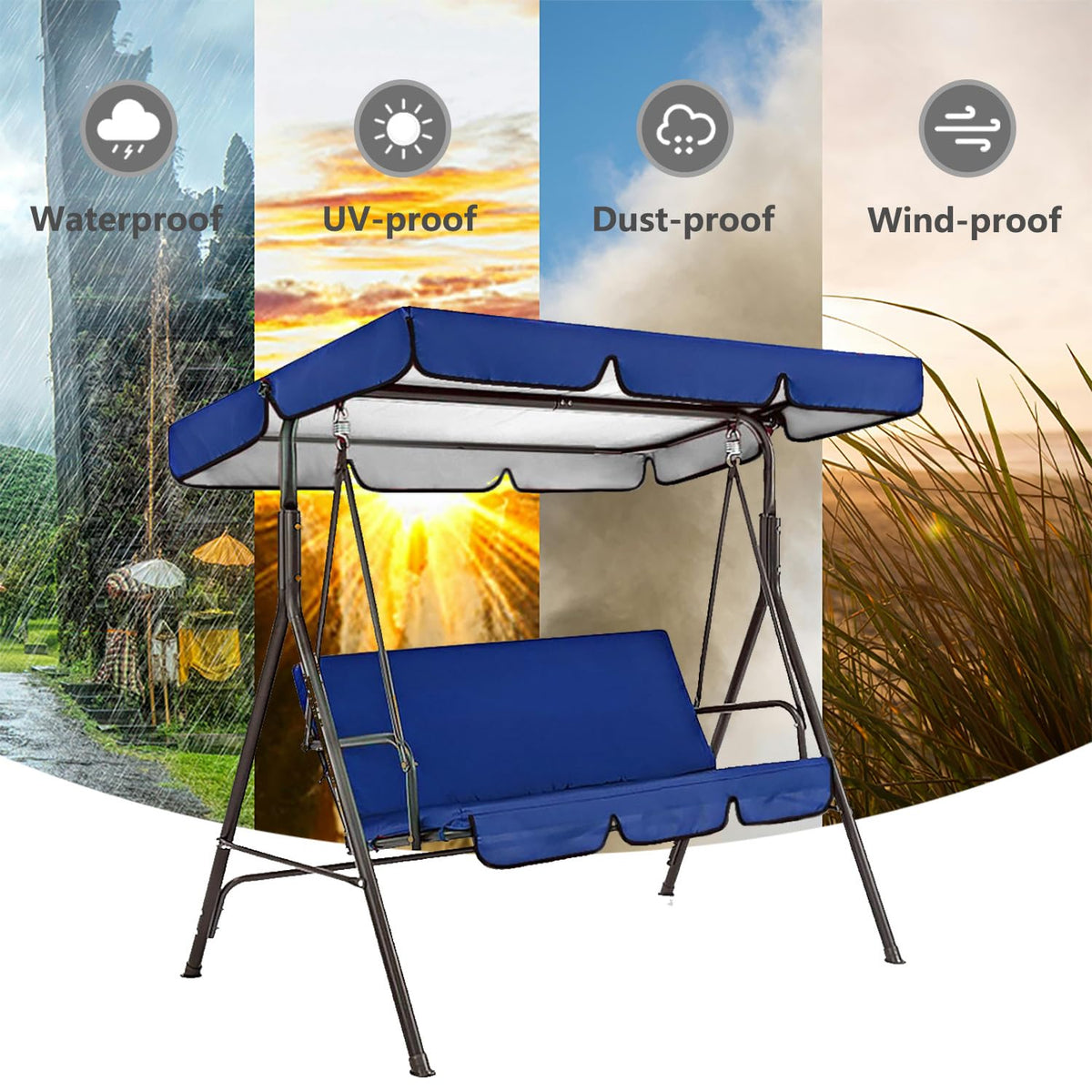 NSdawali waterproof 210D fabric protects against sun and rain