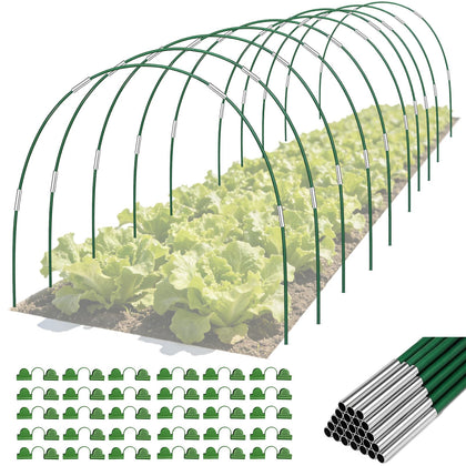 Nsitehalo 50pcs garden hoops ready for quick raised-bed assembly.