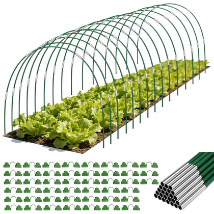 Nsitehalo 75pcs garden hoops assembly demonstrates quick setup for raised beds.