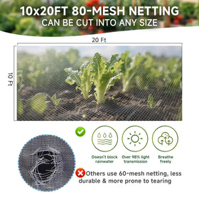 Nsitehalo 80-mesh garden netting close-up, durable protection and light passage