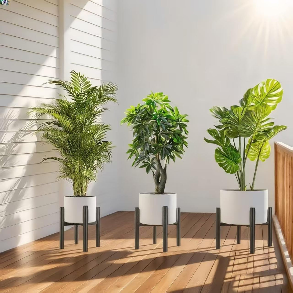 NSYOOMH corner-friendly stand fits living rooms or patios neatly.