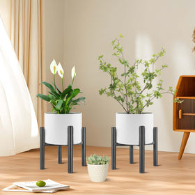 NSYOOMH durable black metal frame provides stable plant support.