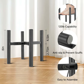 NSYOOMH sleek black finish plant stand complements modern decor.