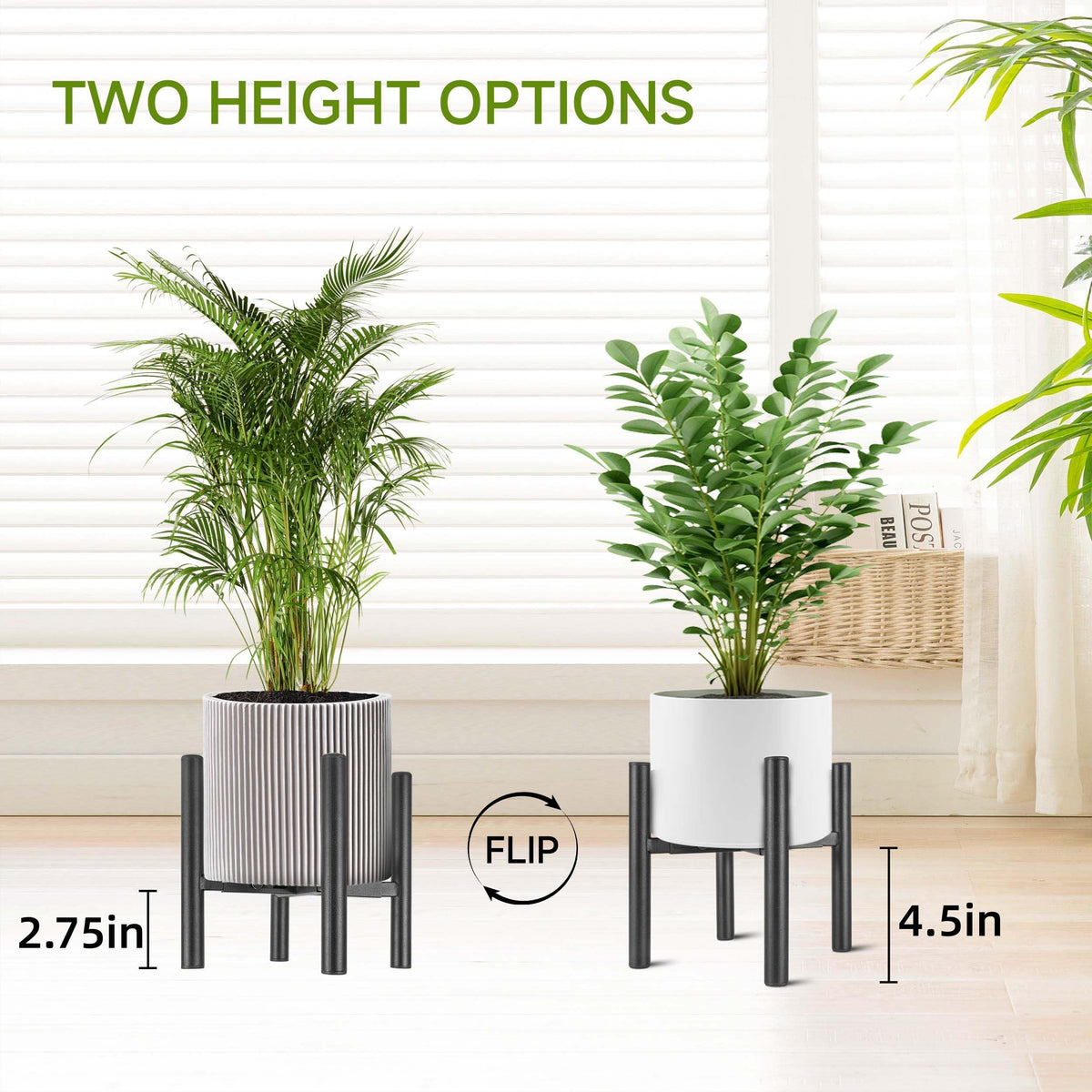 NSYOOMH space-saving floor plant stand maximizes floor area.