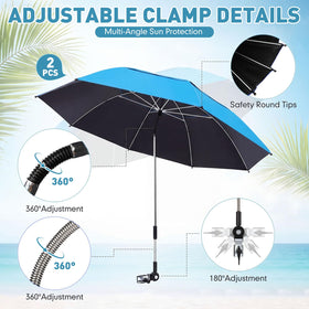 Nuanchu 360 degree adjustable umbrella offers full sun coverage