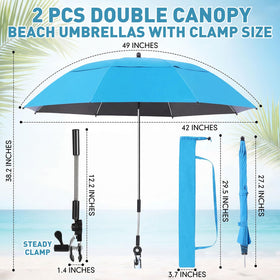 Nuanchu clip mount attaches to wheelchairs or strollers for shade