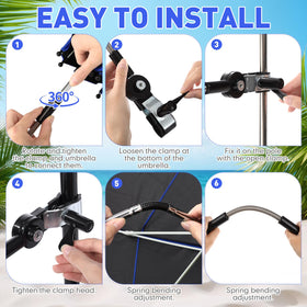 Nuanchu clip attachment secures to chairs, wheelchairs, and strollers.