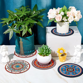 Nuanchu decorative plant mat bohemian pattern enhances indoor spaces without clutter.