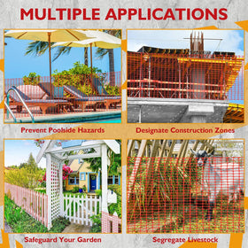Nuanchu durable plastic fence is lightweight and easy to roll up for storage.