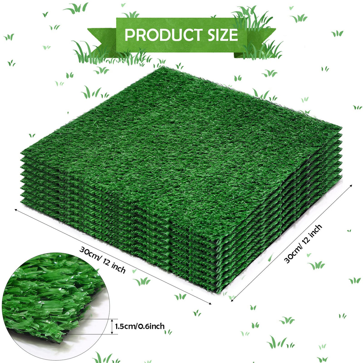 Nuanchu grass tile set showing realistic texture for crafts.