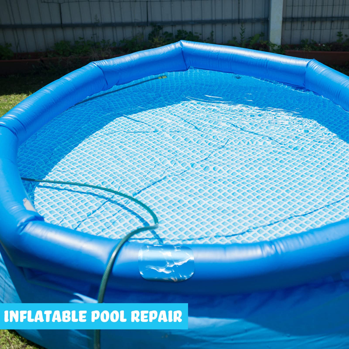 Patch applied on an inflatable product in use for a quick fix