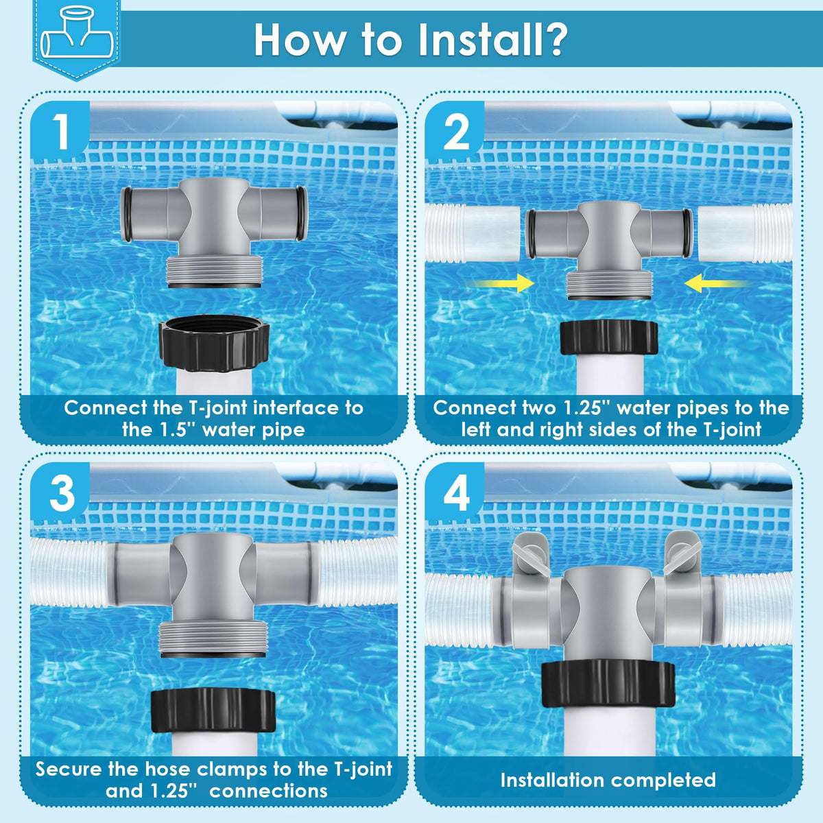 Nuanchu Sand Filter T Joint compatible with Coleman hoses