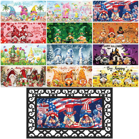 Nuanchu seasonal door mat interchangeable-collection for year-round entry decor.