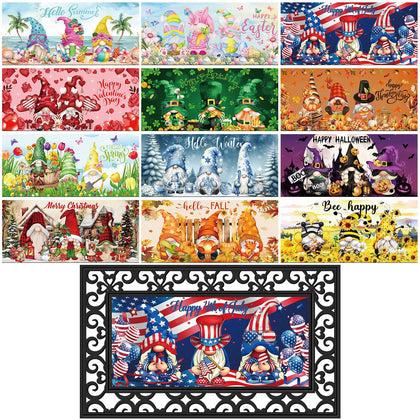 Nuanchu seasonal door mat interchangeable-collection for year-round entry decor.