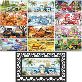 Nuanchu seasonal door mat summer design, inviting entry and dirt control.